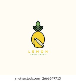 Fresh Lemon Logo Design Template