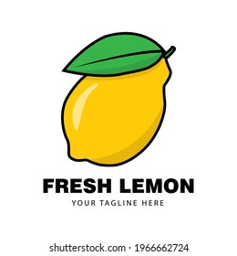 Fresh Lemon Logo Flat Design