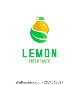 vector de ilustración del logotipo de limón fresco