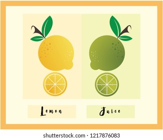 Fresh Lemon Logo. Lemon Juice Fruit, Collection of Vector Illustrations