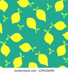 Fresh lemon nature pattern design vector