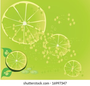 Fresh lemon on abstract background