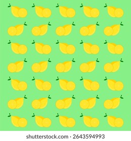 Fresh Lemon Pattern Background Vector