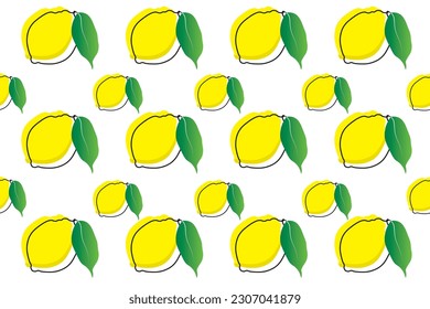 Fresh lemon pattern design template. seamless pattern background.