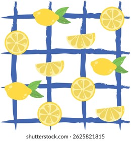 Fresh Lemon Pattern , Minimal , Cute Design