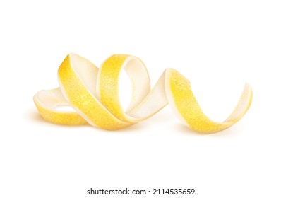 Fresh lemon peel. Vector illustration