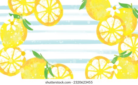 Fresh lemon Refreshing illustration background