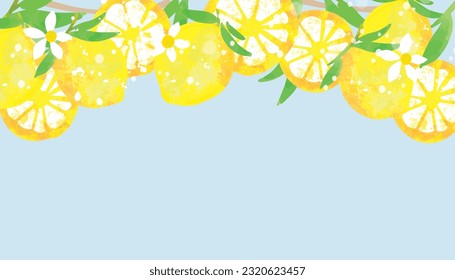 Fresh lemon Refreshing illustration background