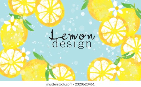 Fresh lemon Refreshing illustration background