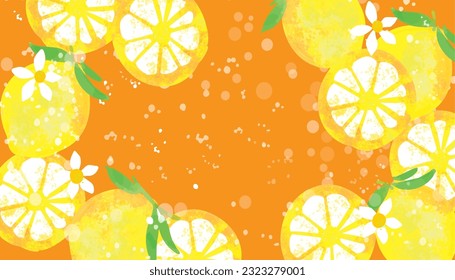 Fresh lemon Refreshing illustration background