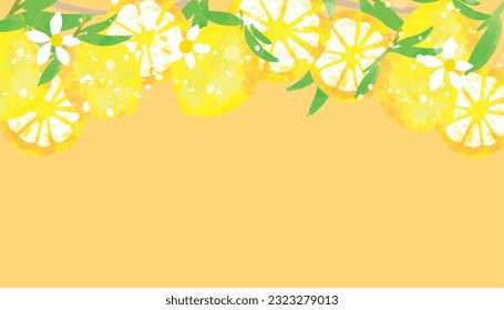 Fondo de ilustración de refresco de limón fresco