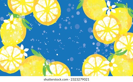 Fresh lemon Refreshing illustration background