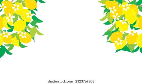 Fresh lemon Refreshing illustration background