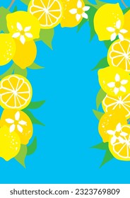 Fresh lemon Refreshing illustration background