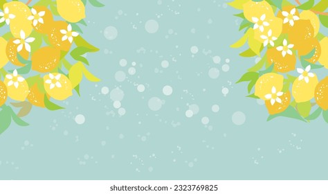 Fresh lemon Refreshing illustration background