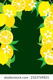 Fresh lemon Refreshing illustration background