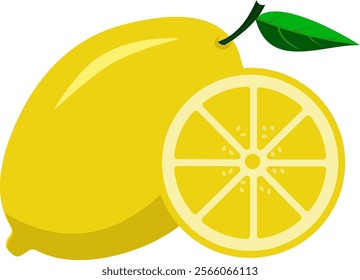 Fresh Lemon and Lemon Slice Icons Description: High-quality icons of whole lemons and lemon slices. Perfect for food-related projects, recipes, and summer-themed designs. Vibrant and versatile for bot