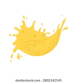 Fresh Lemon Splash Vector Illustration, Citrus Juice Burst, Summer Lemonade Splash Clipart, Yellow Fruit Liquid Design