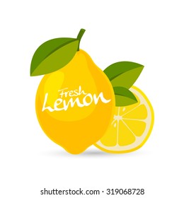 fresh lemon vector