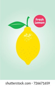 fresh lemon vector