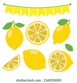 Ilustración de la caricatura del vector del limón fresco