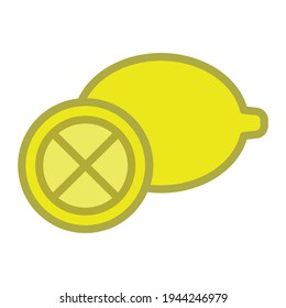 fresh lemon vector for cold drink