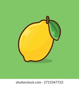 Vector de limón fresco en Vector plano y Vector de ilustración