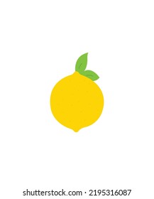 Fresh lemon vector icon illustration isolated on white background. Limon icon.