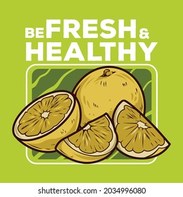 fresh lemon vector illustration design