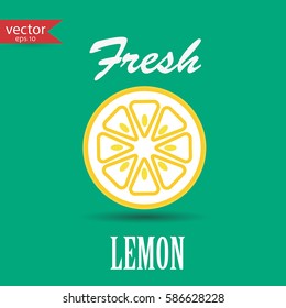 Fresh lemon. Vector, illustration, eps10.