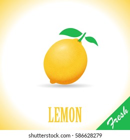 Fresh lemon. Vector, illustration, eps10.