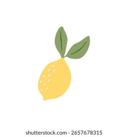 Limón fresco. Ilustración vectorial aislada sobre fondo blanco.