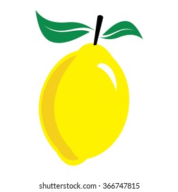 Fresh lemon vector illustration on white background