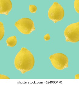 Fresh lemon. Vector illustration. Pattern