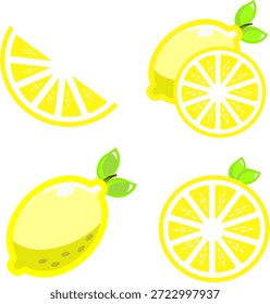 Juego de Ilustración vectorial de limón fresco - 4 gráficos de frutas cítricas de alta calidad.

Conjunto de 4 Vectores de limón premium: entero, medio y rebanadas. Ideal para envases de alimentos, menús y marcas de verano. Gráficos cítricos escalables de alta calidad para proyectos creativos profesionales.