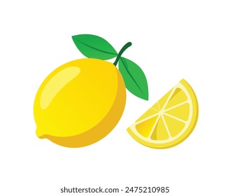 fresh lemon vector illustration vibrant lemon vector art 