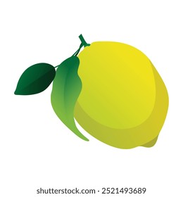 Fresh Lemon Vector Illustration for Vibrant Citrus Graphics