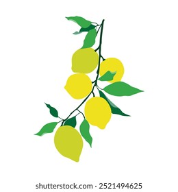 Fresh Lemon Vector Illustration for Vibrant Designs