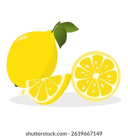 fresh lemon vector illustration vibrant lemon vector art
