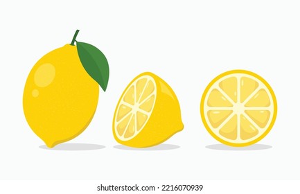 Ilustración vectorial de limón y limón fresco