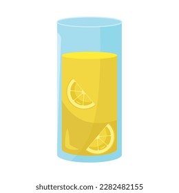 Fresh lemonade with citrus fruit and ice isolated