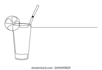 Fresh Lemonade continuous line art drawing