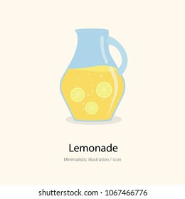 Fresh lemonade jar vector icon