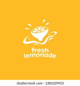 Fresh lemonade silhouette logo icon