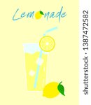 fresh lemonade vector (graphic) for menu or poster.
