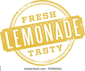 Fresh Lemonade Vintage Stamp