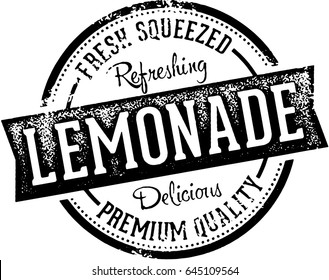 Fresh Lemonade Vintage Stamp Sign