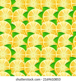 Fresh lemons background, hand drawn icons. Doodle wallpaper vector. Colorful seamless pattern with fresh fruits collection. Decorative illustration, good for printing.