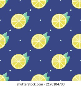 Fresh lemons background. Hand drawn overlapping backdrop. Colorful wallpaper vector. Seamless pattern with citrus fruits collection. Decorative illustration, good for printing
