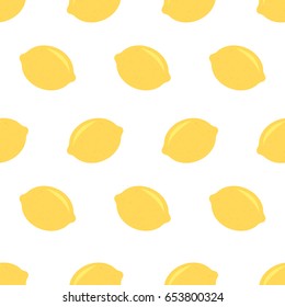 Fresh lemons background, hand drawn icons. Doodle wallpaper vector. Colorful seamless pattern with fresh fruits collection. Decorative illustration, good for printing.